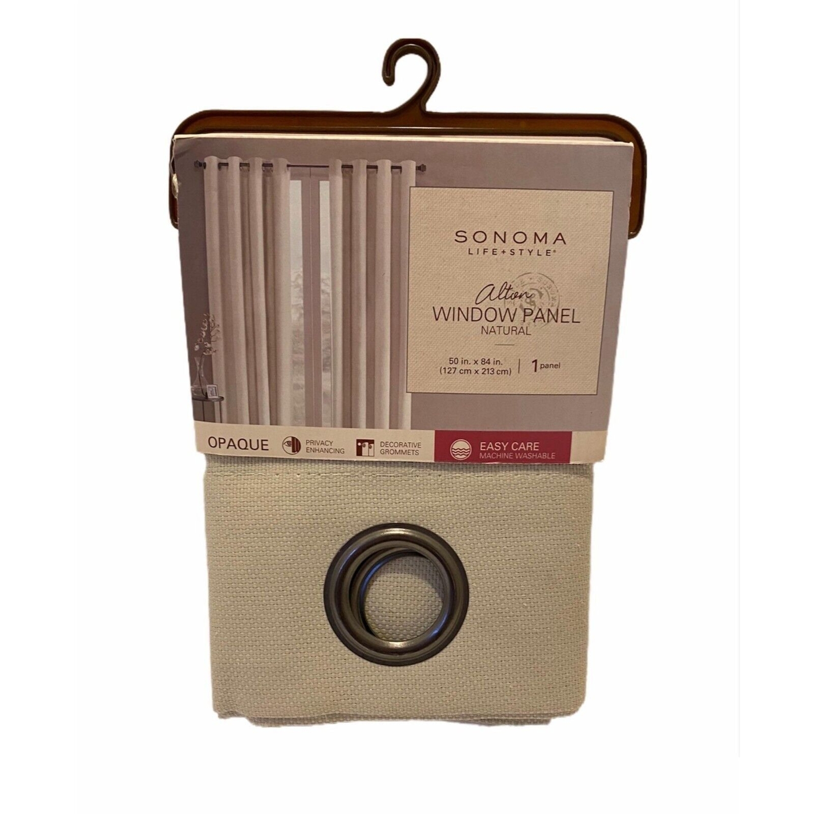 Sonoma Alton Window Panel Natural 50 x 84 Opaque Privacy Curtain