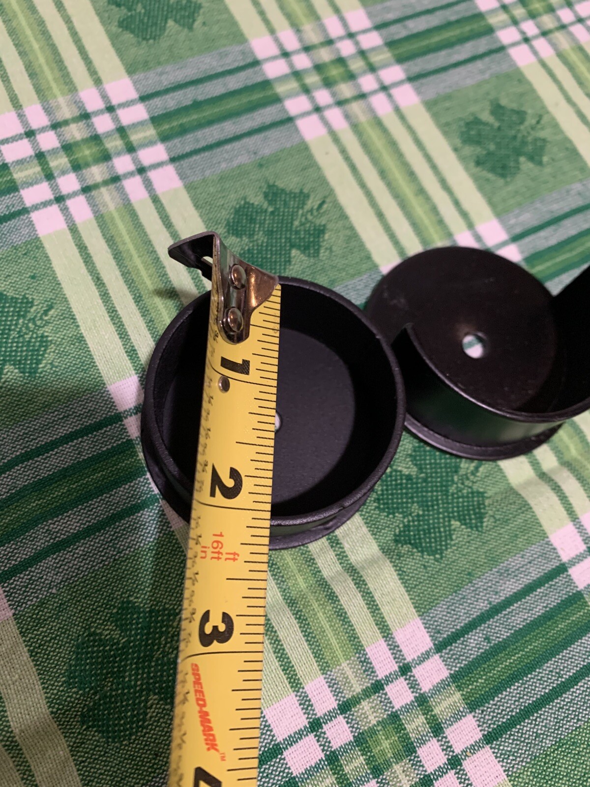 ❤️Wrought Iron Inside Mount Socket 1 Pair Mounts a 2” Pole Rod BLACK NEW