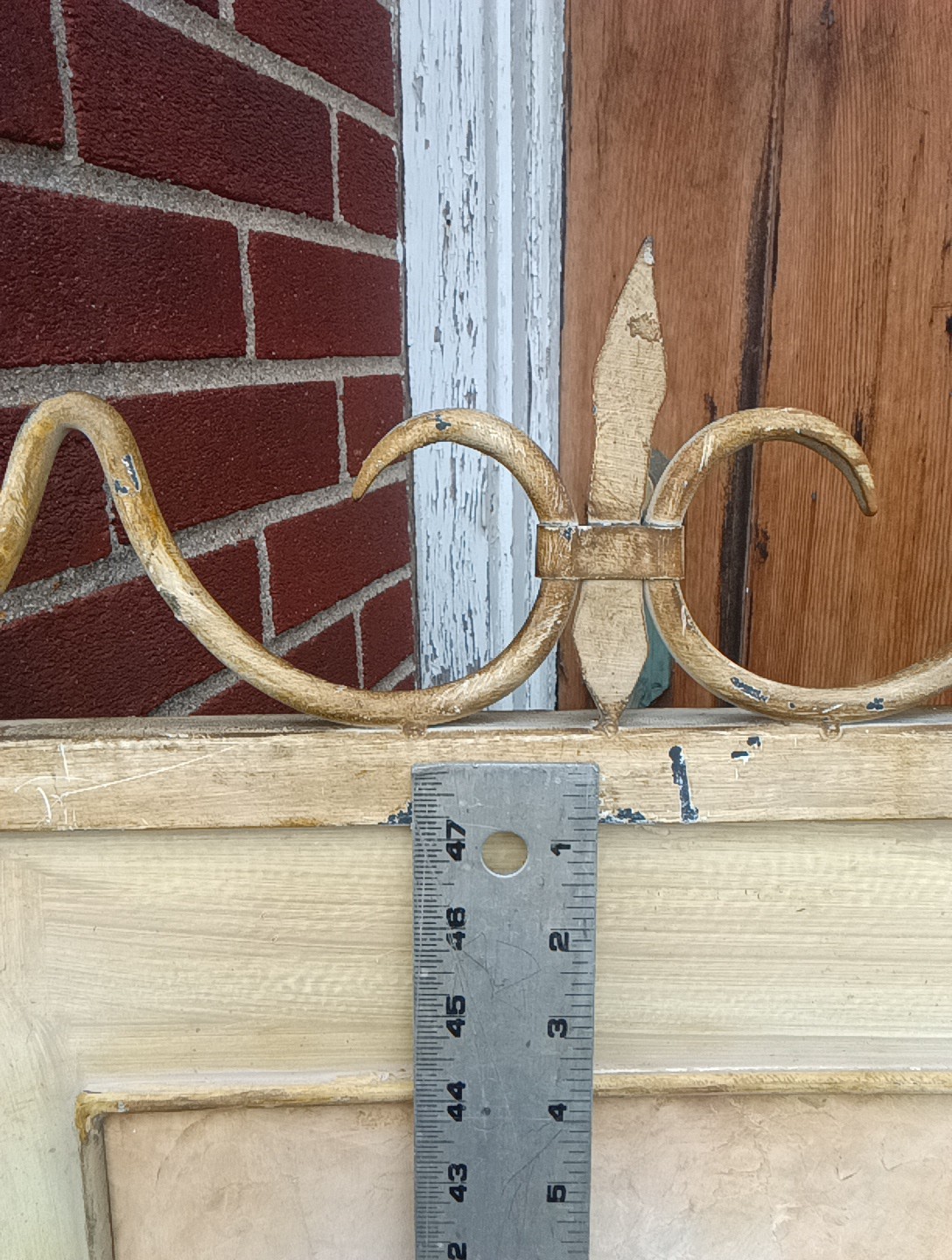 TWO WELDED IRON AND STEEL WALL DECOR/SHUTTERS 54 IN BY 22 IN ITALIAN STYLE RARE