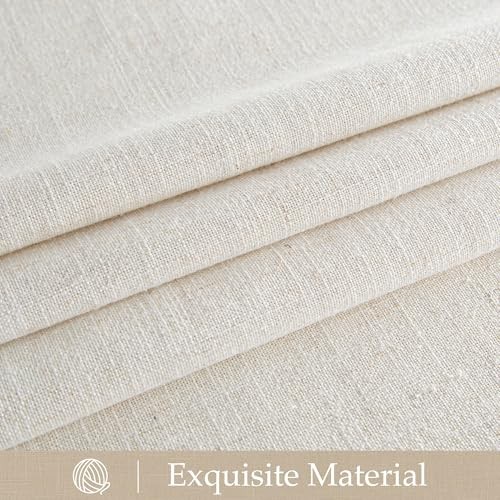Curtains 96 inch Long 2 Panels Set, 55″ Wide 55″W x 96″L (Pack of 2) Linen