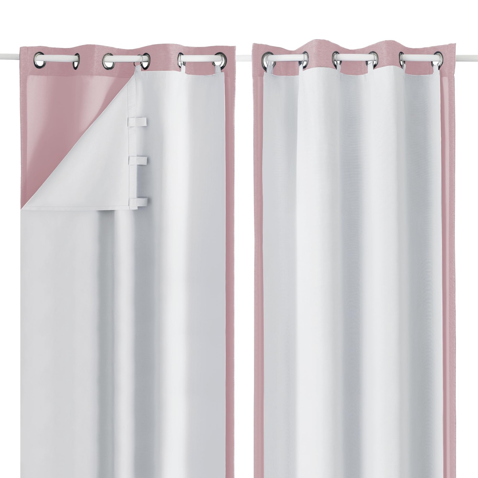 100% Blackout Curtain Liner for Bedroom, Thermal Insulated Blackout Liners fo…