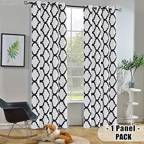Moroccan Fashion Room Darkening 52″W x 45″L (Pack of 1) Off White/Black