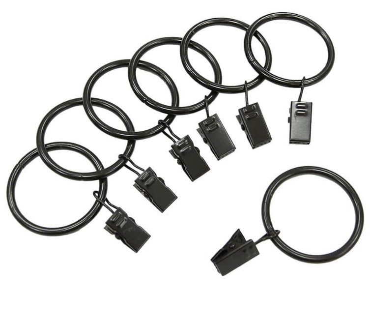 (3) Home Decorators Collection Clip Ring Oil Rubbed Bronze 1-1/4″ Pack of 7