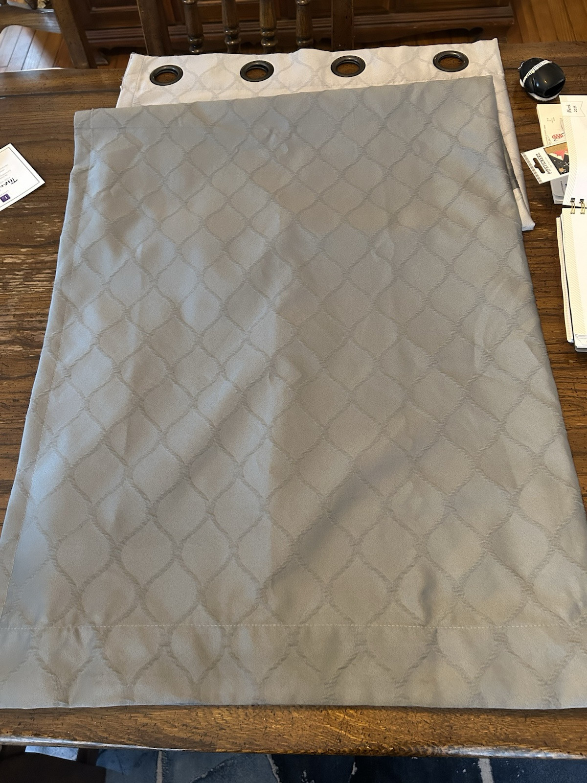 Dark Gray And Steel Blue Curtain Panel 50” Width By 66” Length (4Of 4)