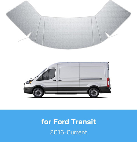 Windshield Cover for Ford Transit 2015-2026 Motorhome,Van, Silver – Oxford