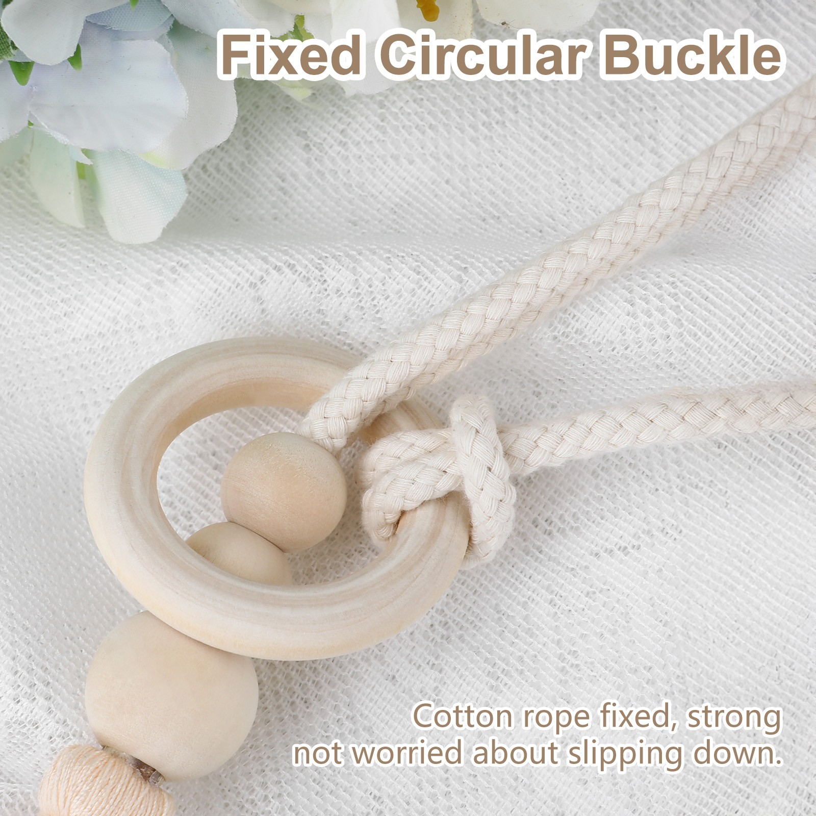 Magnetic Curtain Tiebacks for Home Decor No Installation Required Floral Design