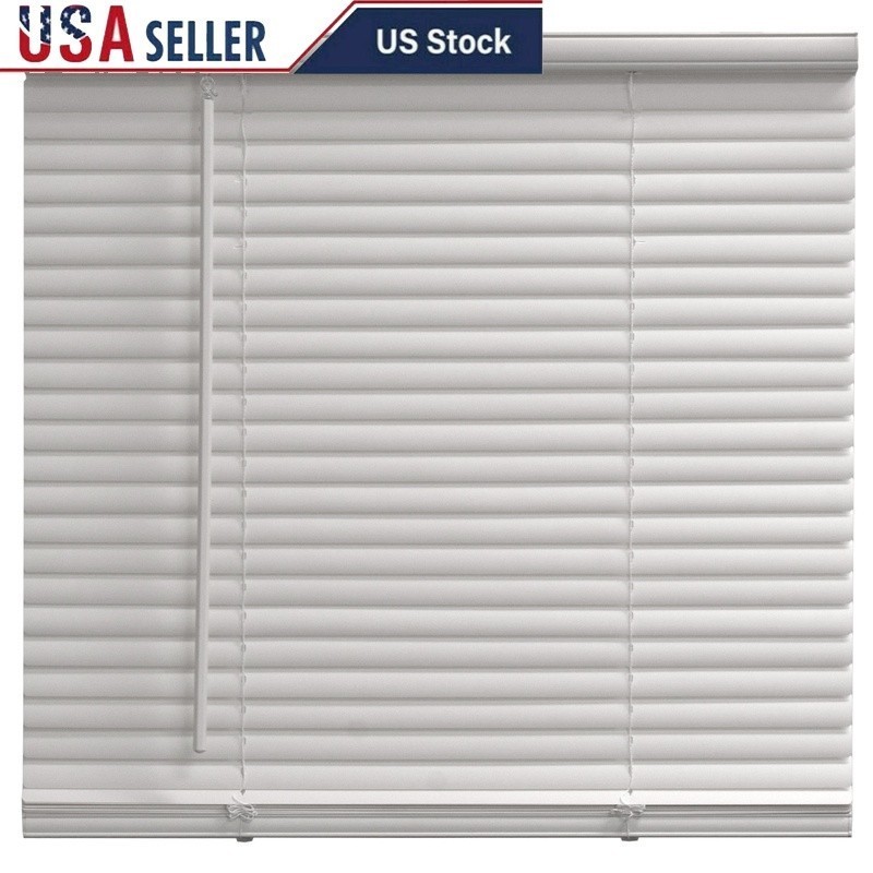 Cordless Vinyl Light Filtering Blinds 1 Inch Slats Easy Clean Window Covering US