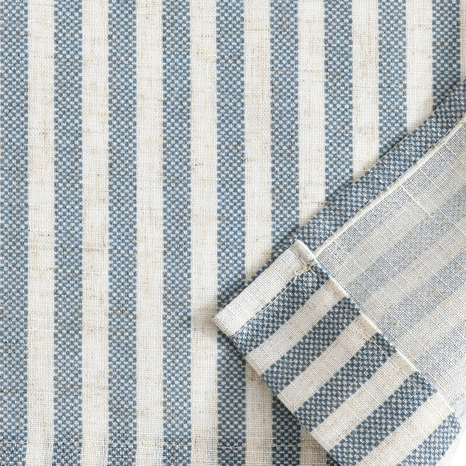Kitchen Valance Linen Stripe Short Farmhouse Country Rustic Tickingstripe Light