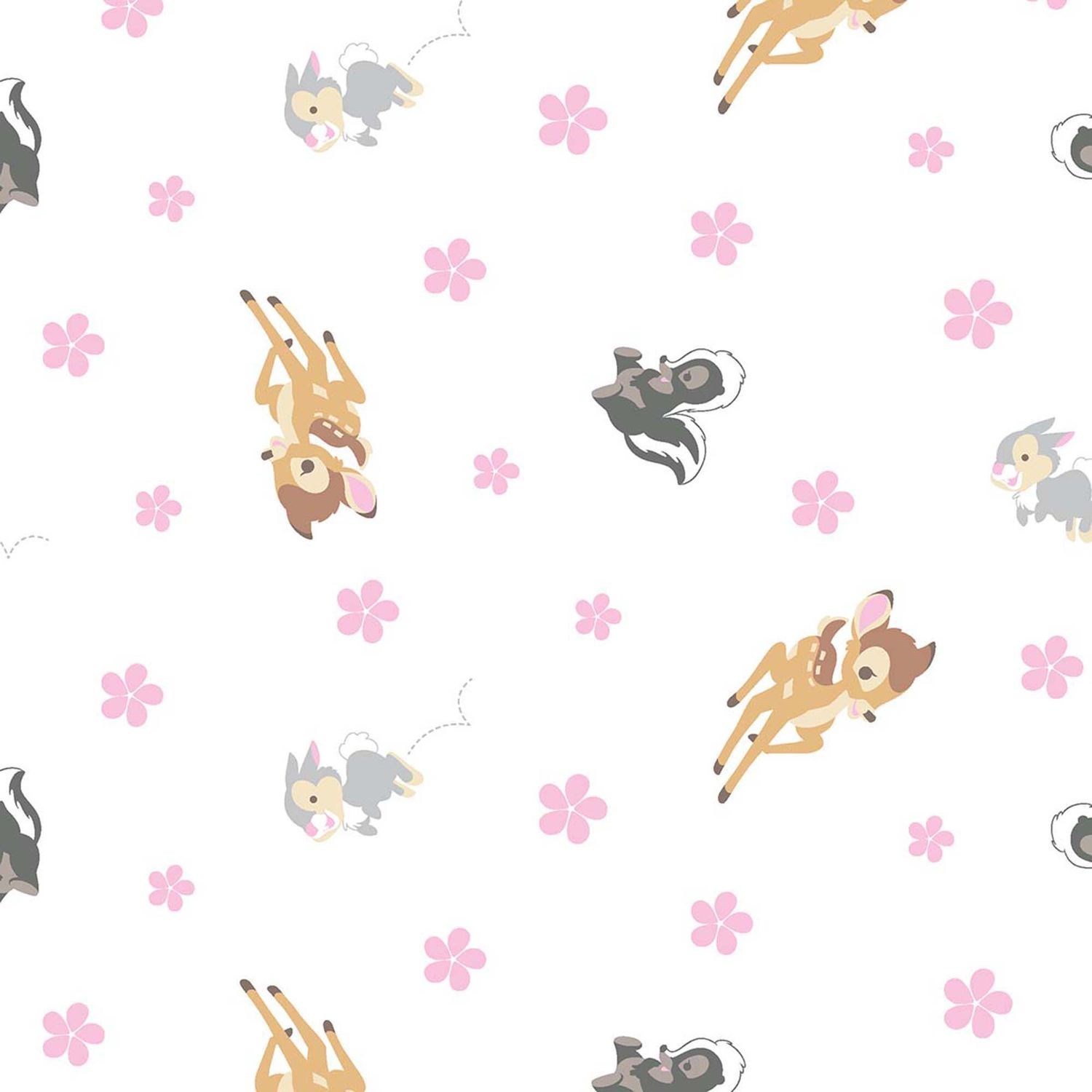 LINED WINDOW VALANCE CURTAIN 42 X 12 DISNEY BAMBI NURSER WOODLAND DREAMS FLOWER