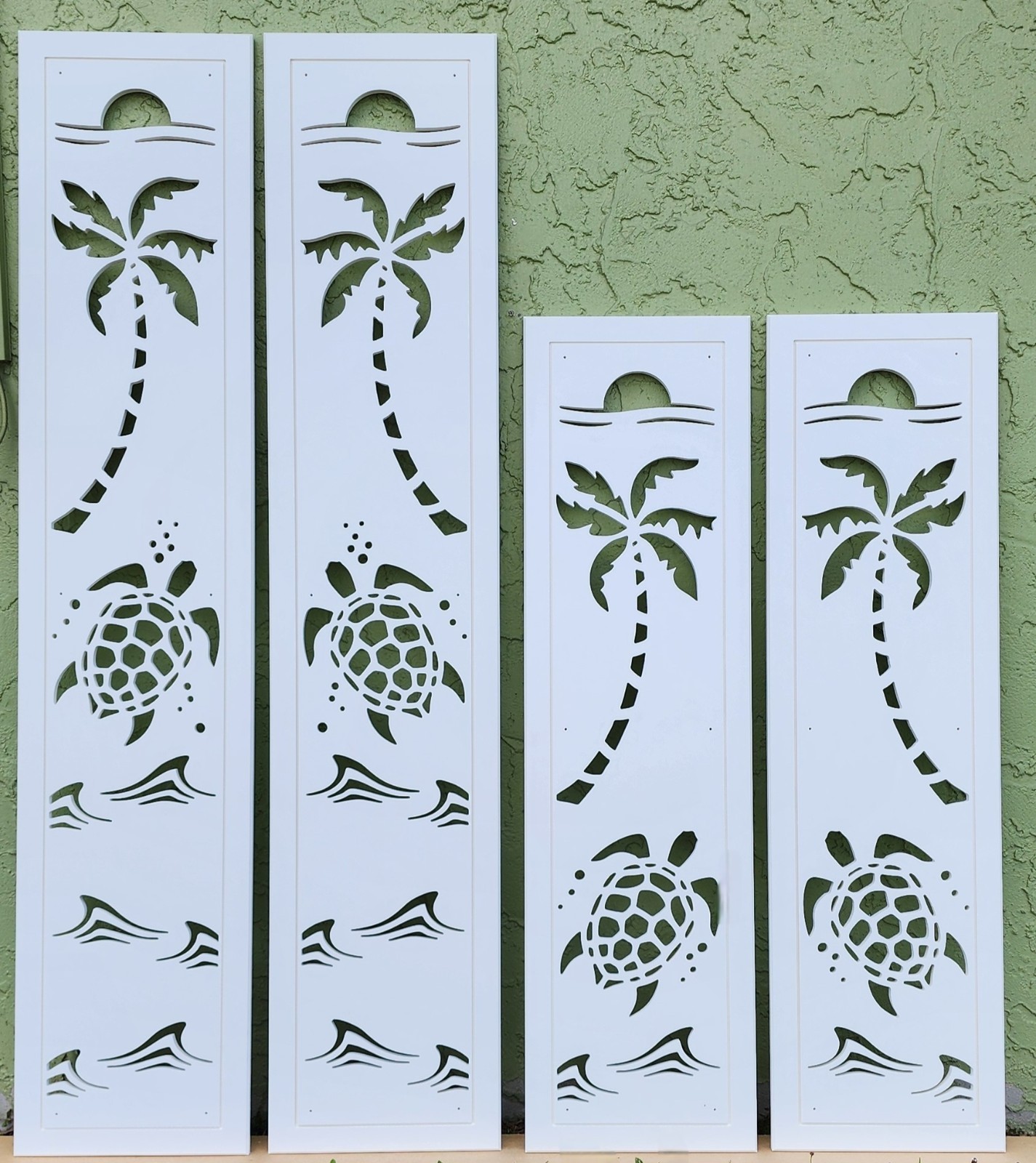 Decorative Window Shutters, Sea Turtle Design, Sold in Pair of 2 shutters
