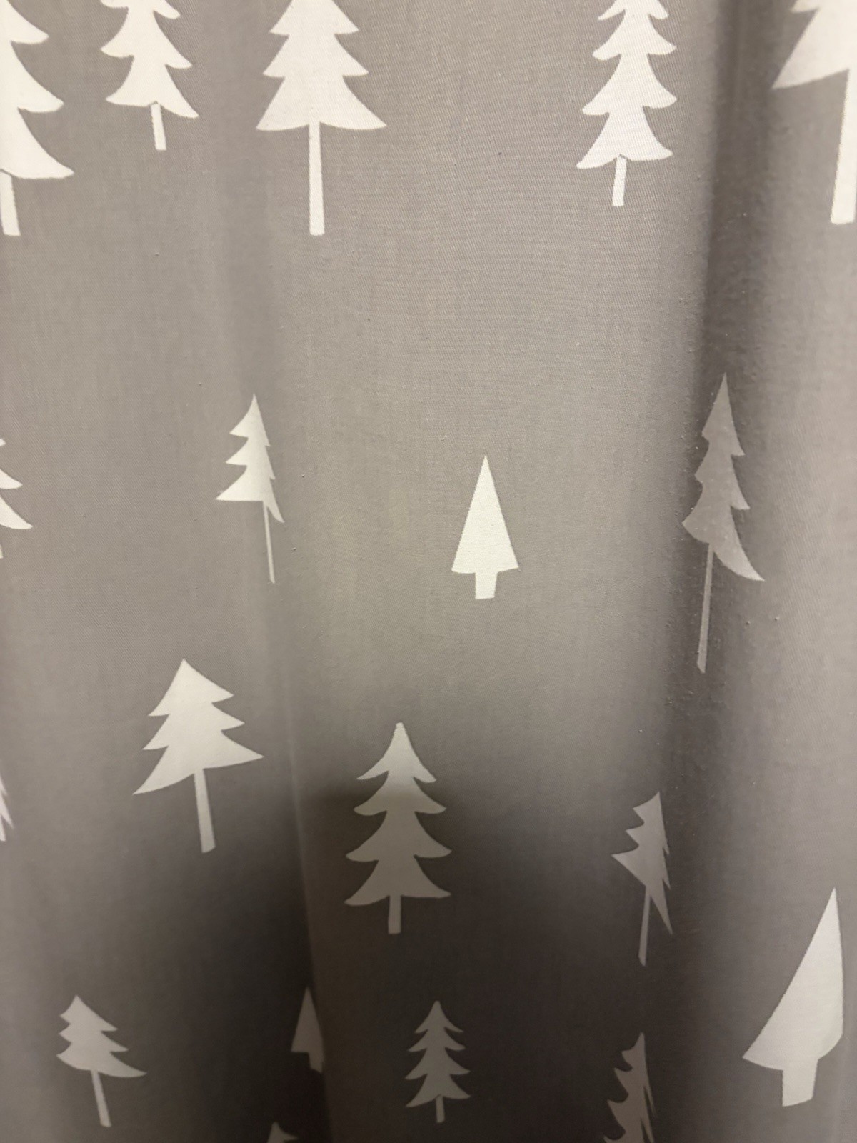 Gray/White Tree Blackout Lined Curtain Panels Set of 2 Rod Pocket 42×84