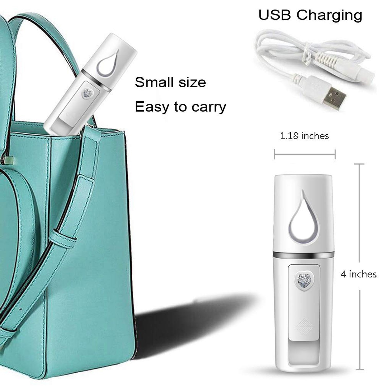 Portable Nano Facial Mister Mini Facial Steamer Atomization Eyelash Extension…