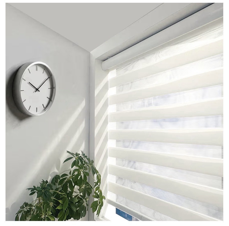 White Plastic Roller Shade Light Filtering Window Frame Mounted Modern Blind