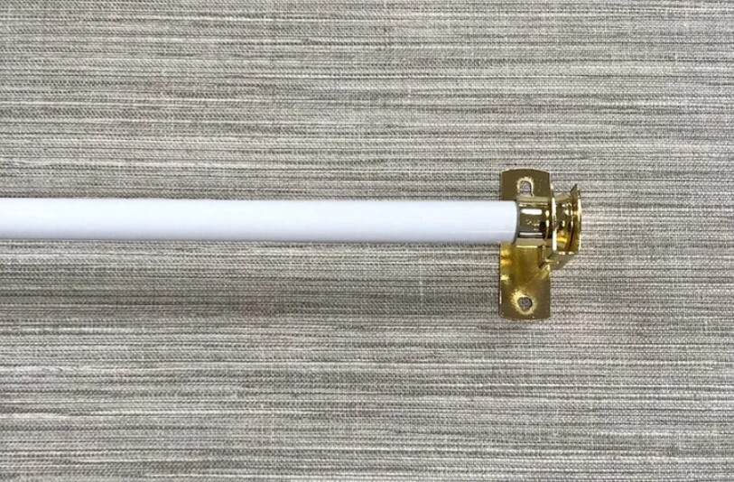 Kirsch 7/16″ White Round Sash Curtain Rod, 28″ to 48″ set of 2 New
