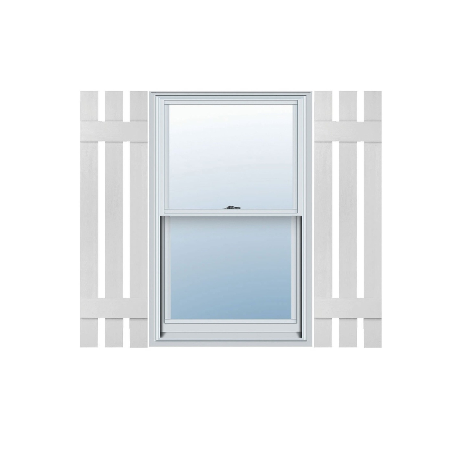 Mid America 00031247001 Standard Size Three Board Spaced Vinyl Shutters, w/In…