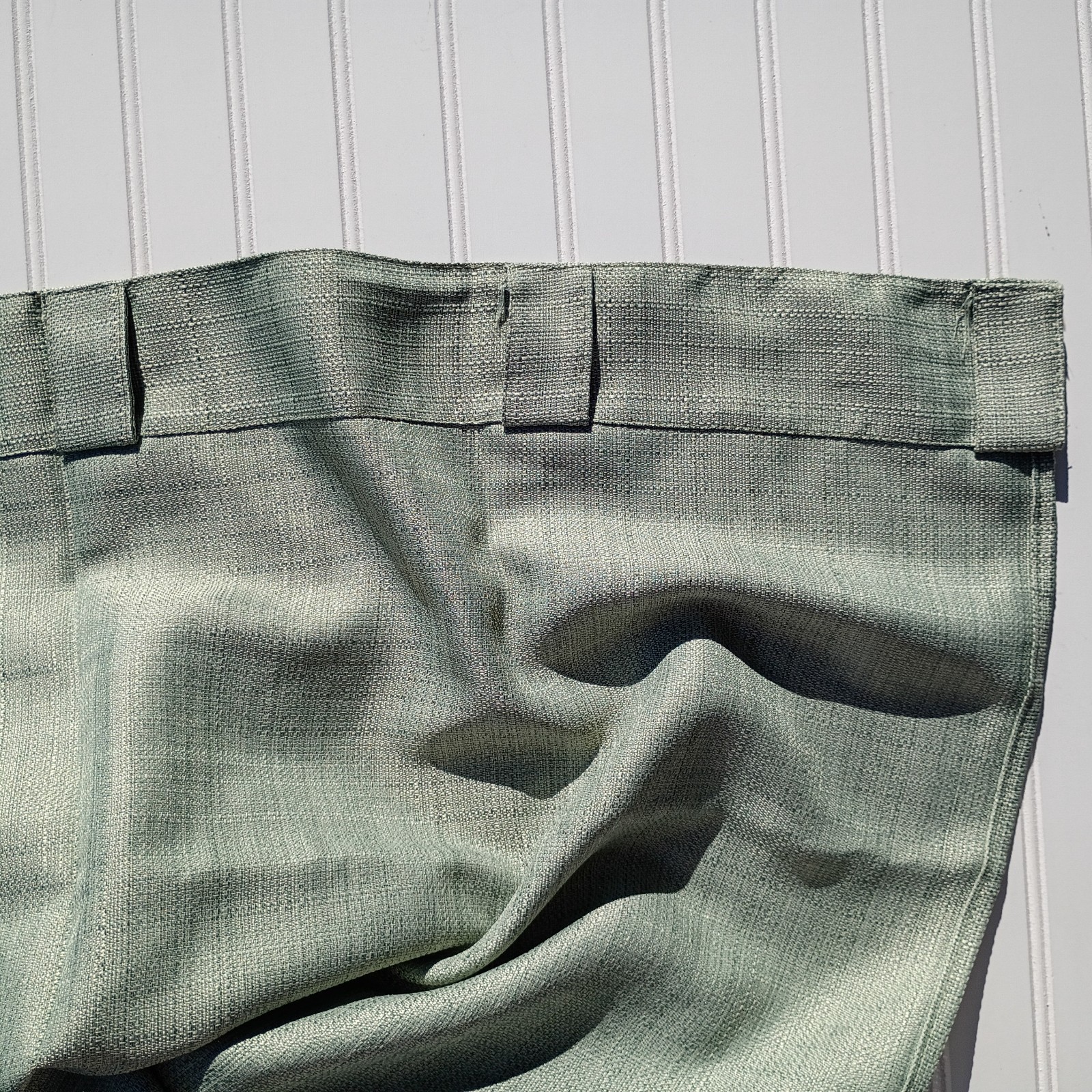 Jinchan Curtain Panels Green Linen Textured Curtains 38 x 96 Rod Pocket Drapes