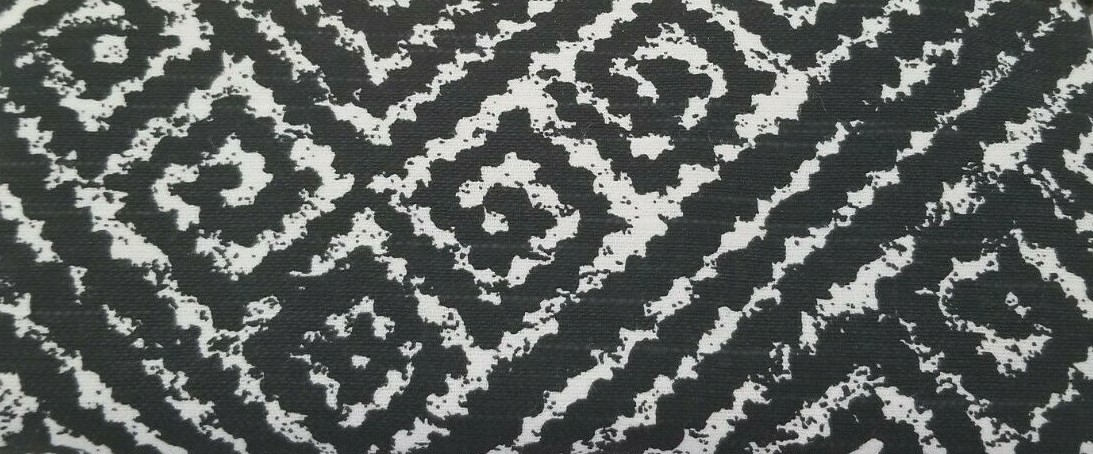 2 pc Threshold Black Diamond Print Rod Pocket Panels (1 Pair) 108″ x 84″ NIP