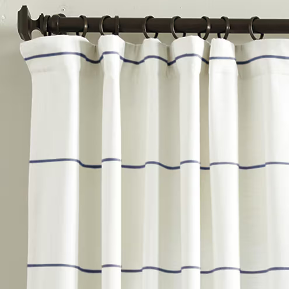 Ballard Designs Bowen Striped Drapery Panels – Indigo, Set of 2…