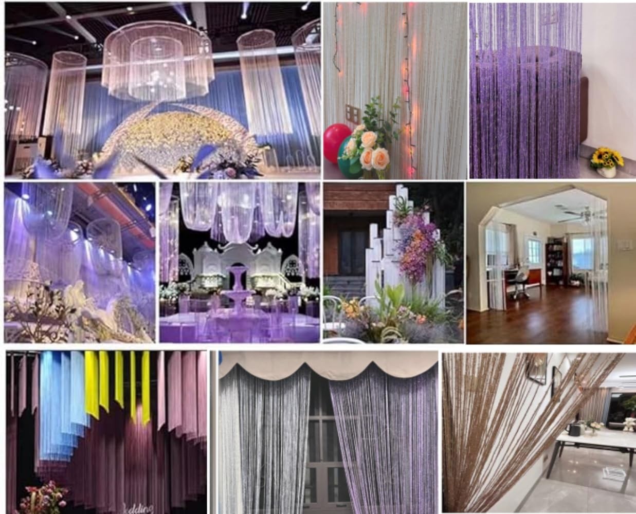 Decorative Door String Curtain Wall Panel Fringe Window Room Divider