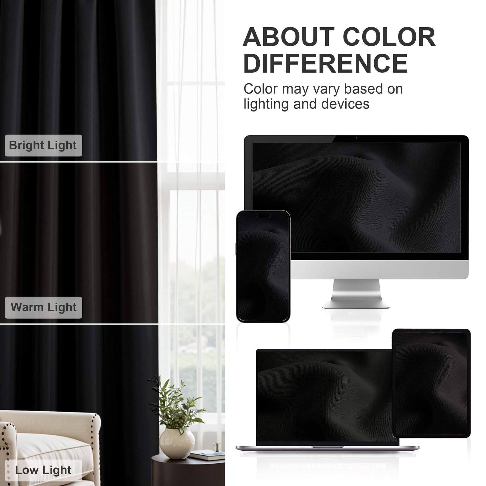 PONY DANCE Black Out Curtains 72 inch Long Blackout Solid Rod Pocket Thermal…