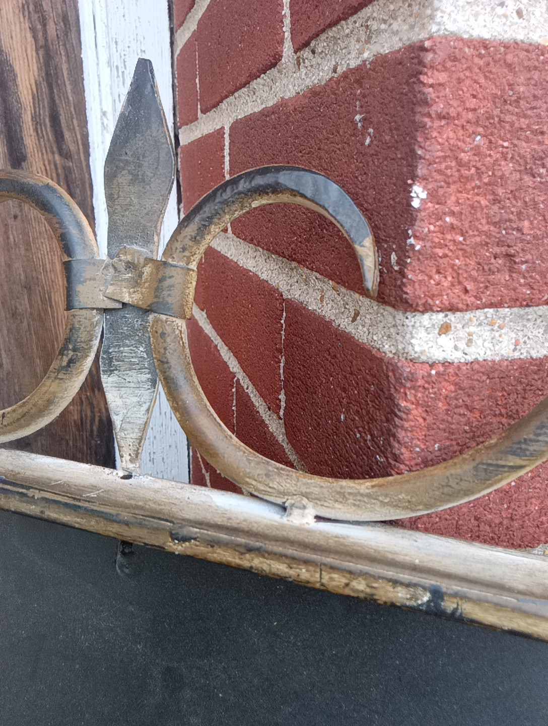 TWO WELDED IRON AND STEEL WALL DECOR/SHUTTERS 54 IN BY 22 IN ITALIAN STYLE RARE