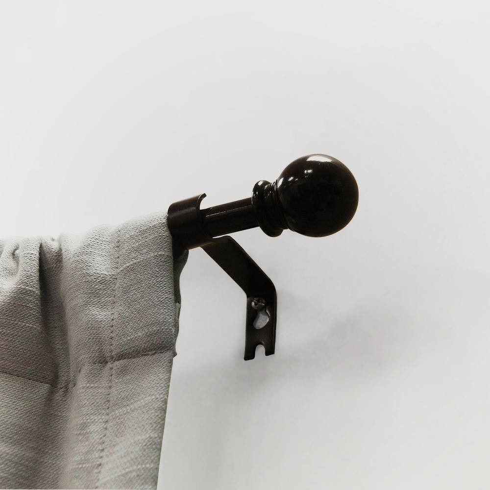 84 In. – 120 In. Adjustable Single Curtain Rod 5/8 In. Dia. in Oil Rubbed Bronze
