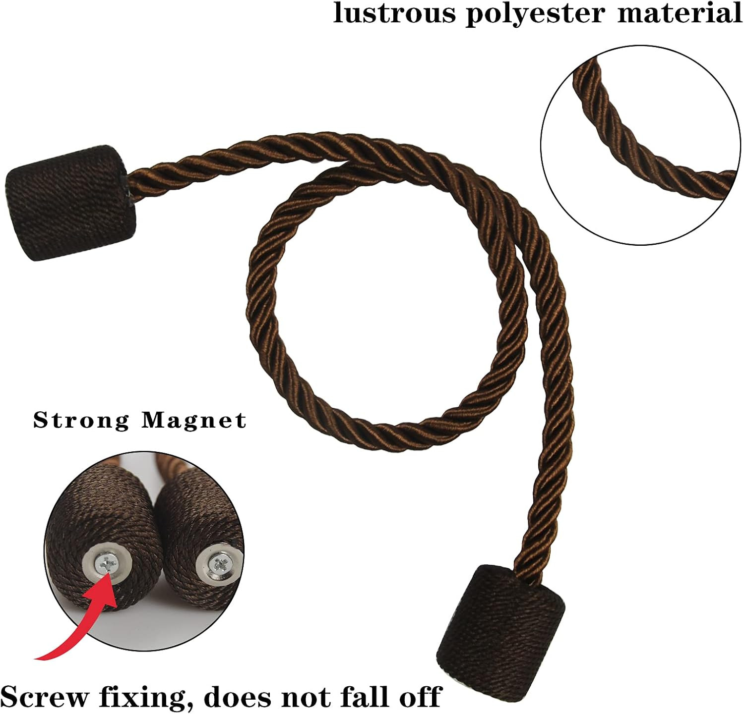 4 Pack Strong Magnetic Curtain Tiebacks Outdoor Elegant Decorative Tie Backs Mod