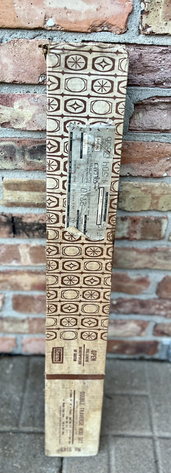 NOS Vintage Sears Double Traverse Rod Set 30” to 50” In Box