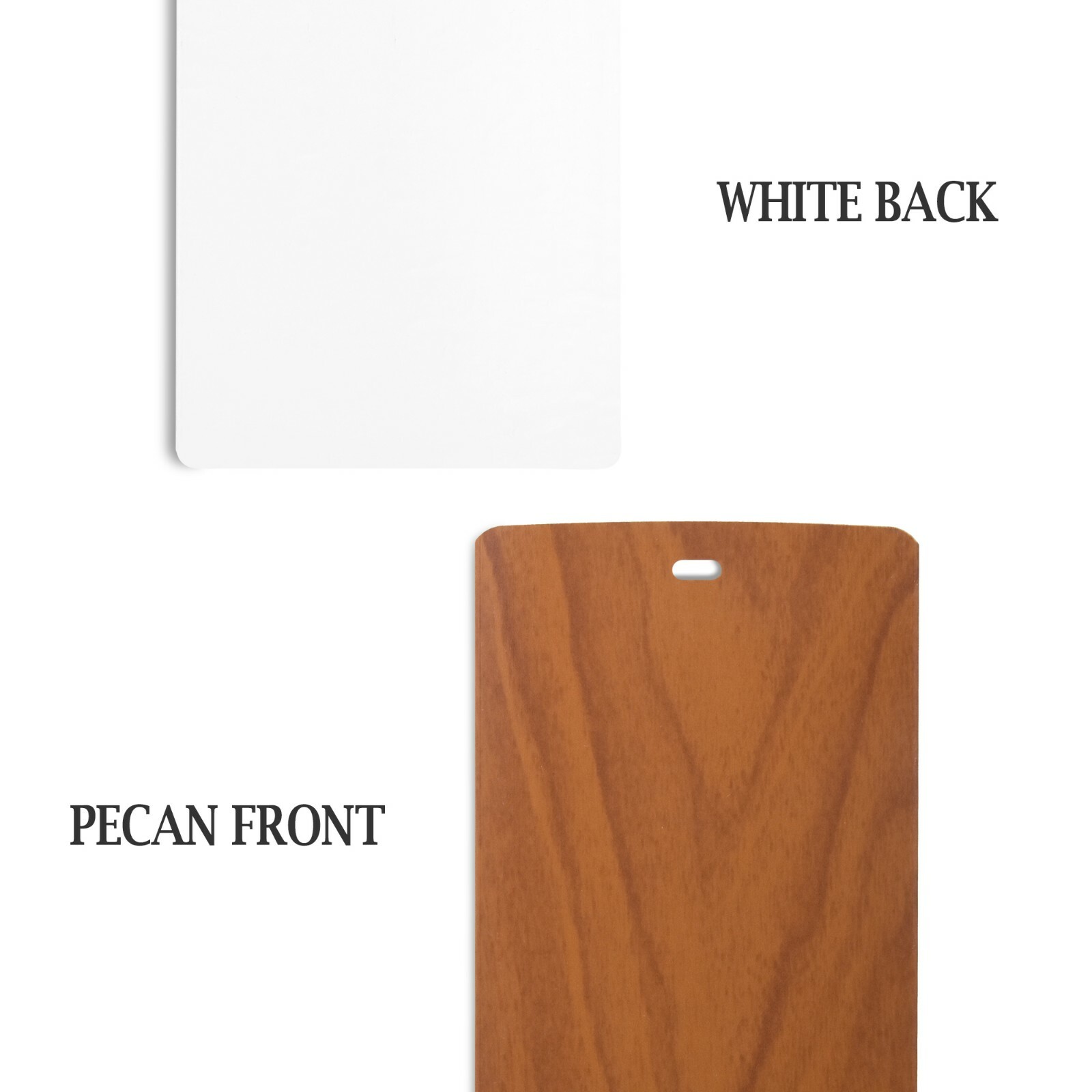 DALIX Wood Grain Vinyl Vertical Window Blinds Replacements 5 Pack Qty / Pecan