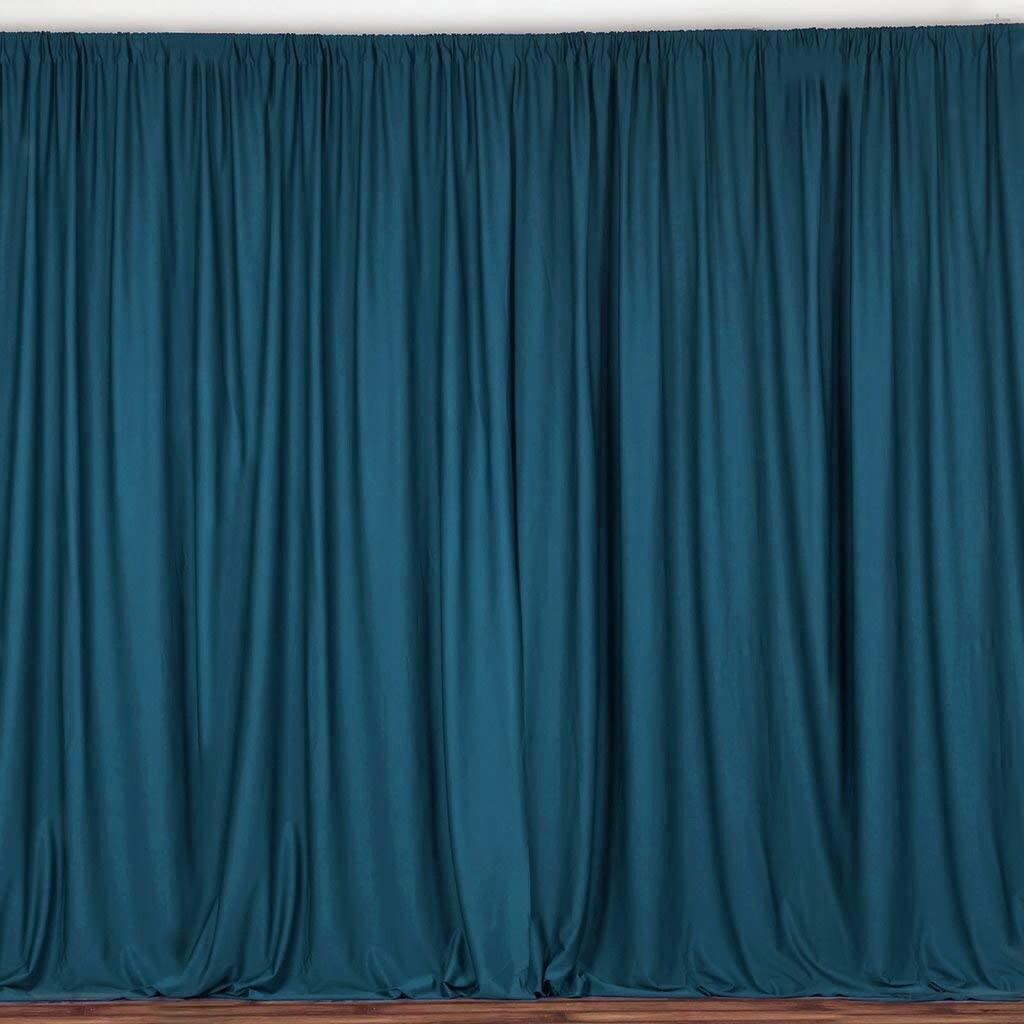 2 pcs 10 feet x 10 feet Polyester Backdrop Drape Curtains Panels – DARK TEAL