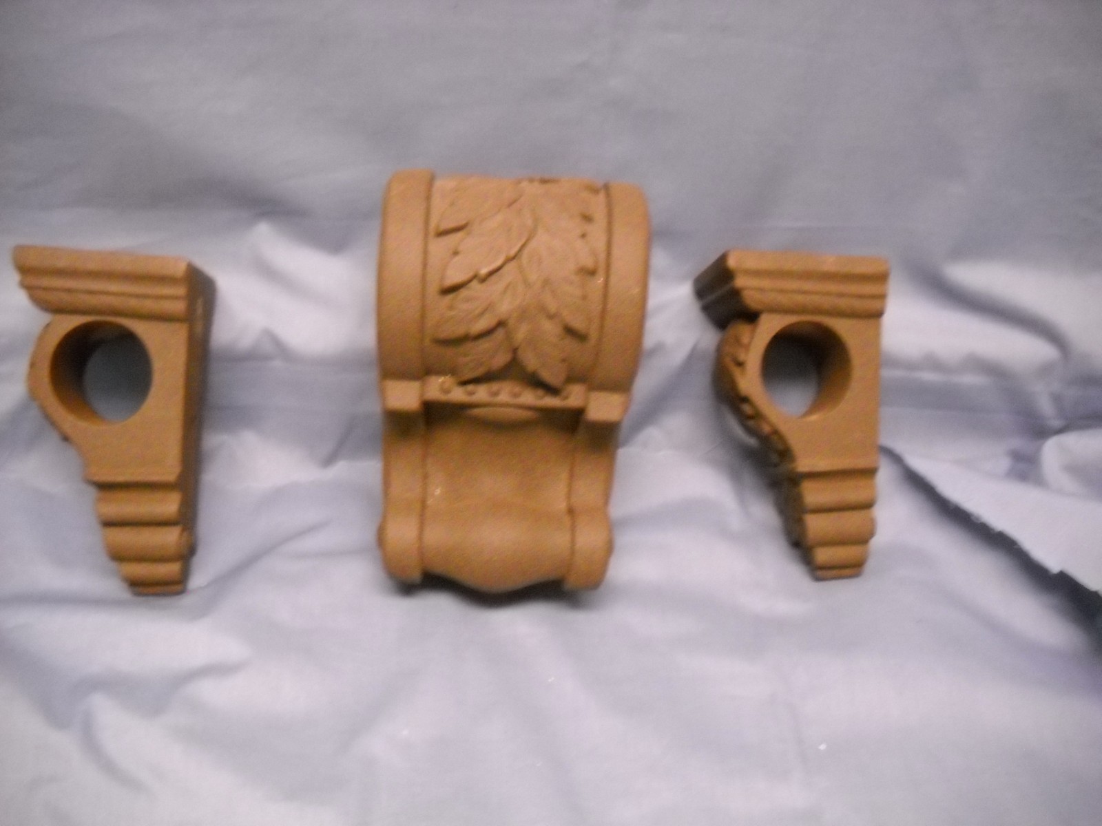 Three Drapery Corbels, Curtain Rod Holders, or Shelf Supports
