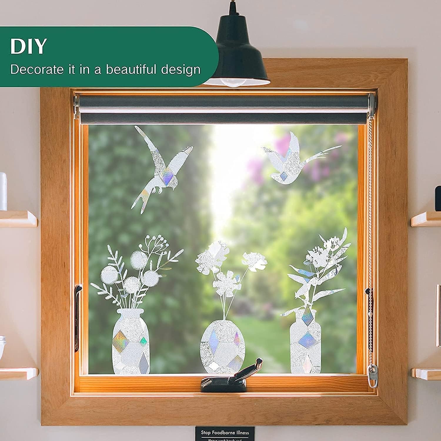 Window Privacy Film Non Adhesive Static Cling Sun Blocking UV Window Covering