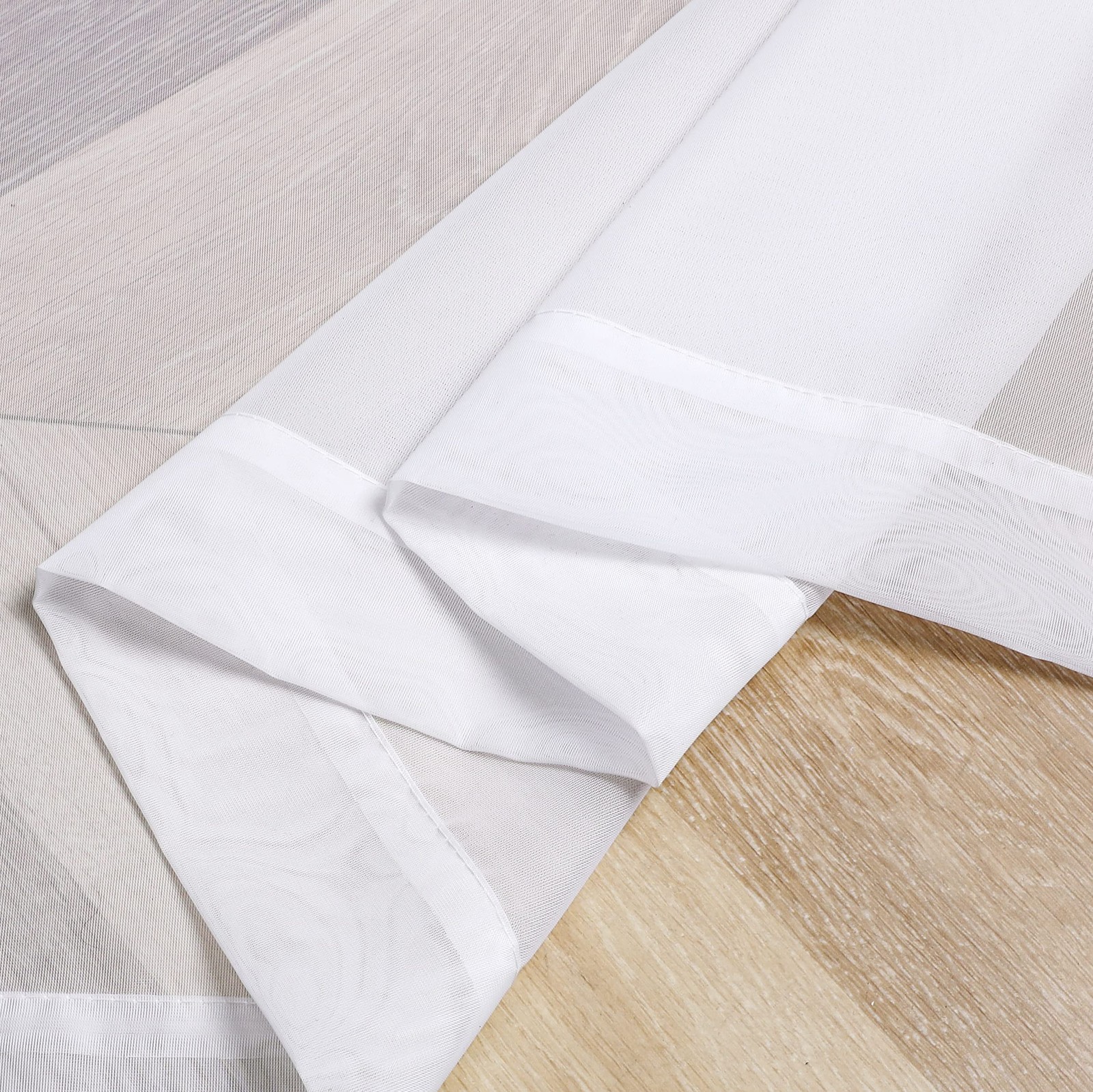 Sheer Tier Curtains 24 Inch Length Set, Small 42″W x 24″L (Pack of 2) White