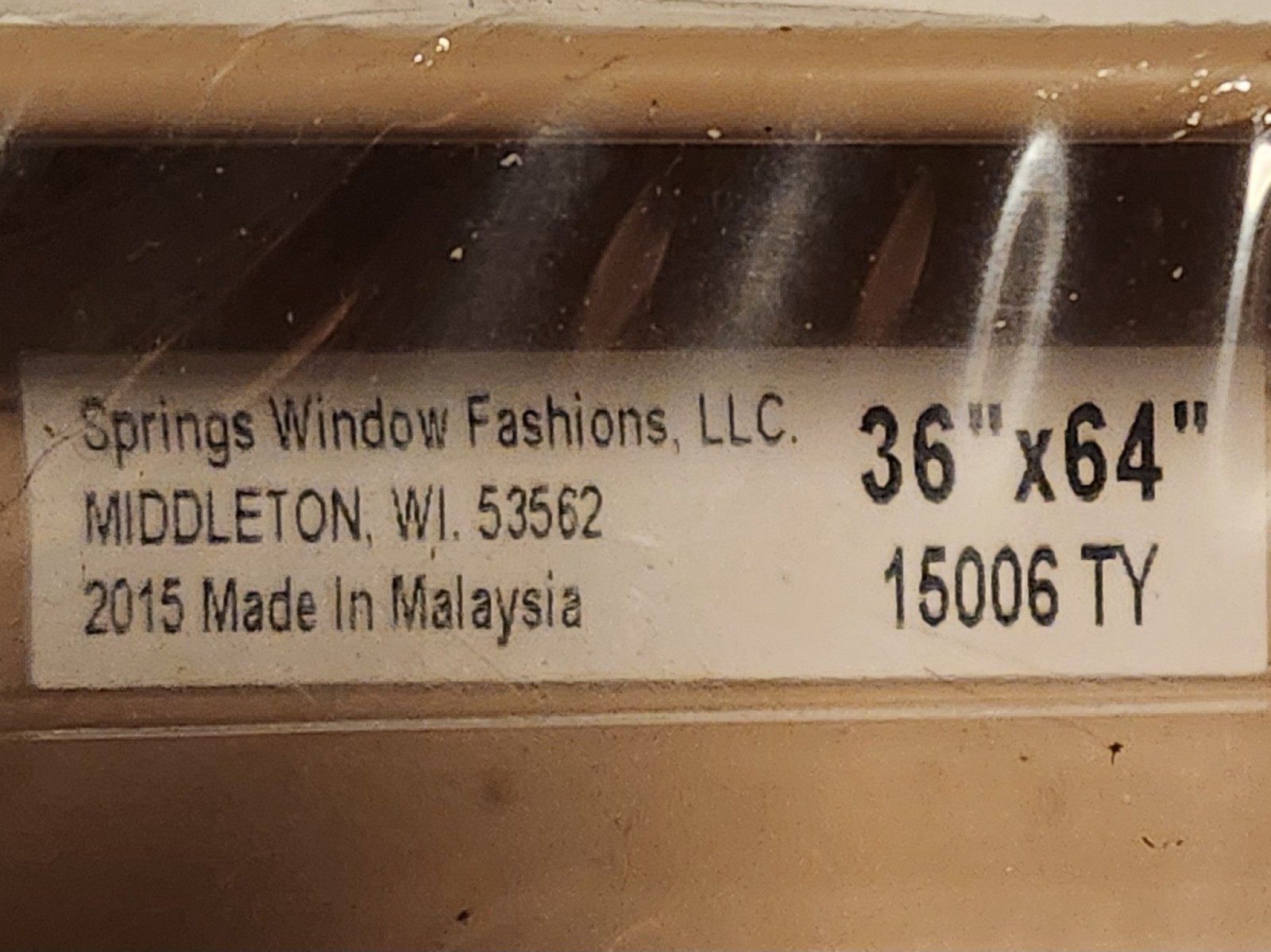 Springs Window Fashions Blinds 36″×64″ Model 15006 TY