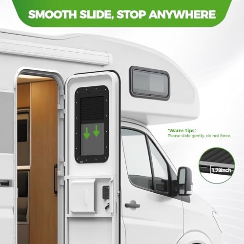12″ x 21″ RV Window Shade – Smooth Slide Door Shade – Replacement 21″W x 12″H