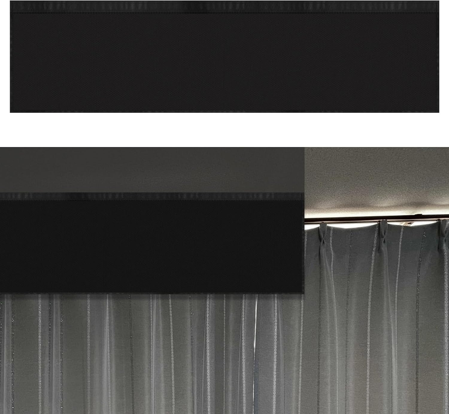 68 X 16.5 Inch Top of Curtain Light Blocker for Blackout Curtains Light Blocking