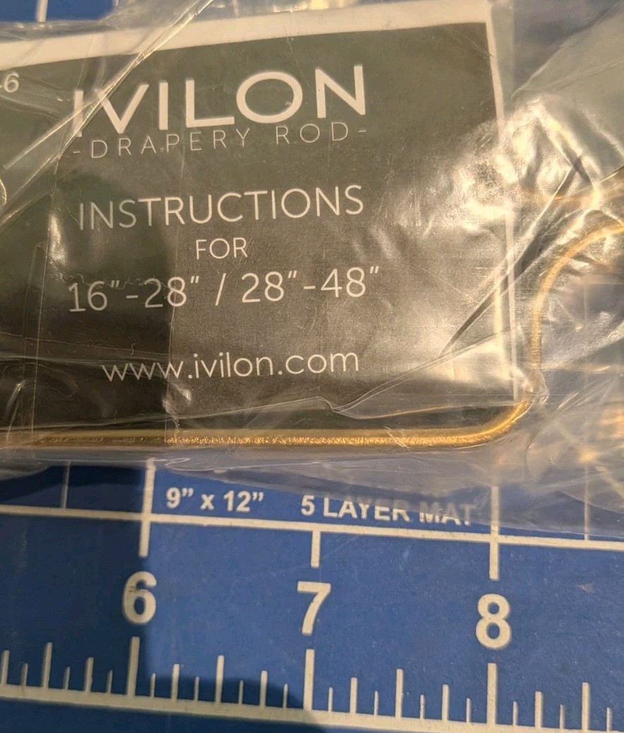 (2-Pk) Ivilon~ Adjustable Brackets Warm Gold for Up to 1-1/4″ Curtain Rods, IV-6