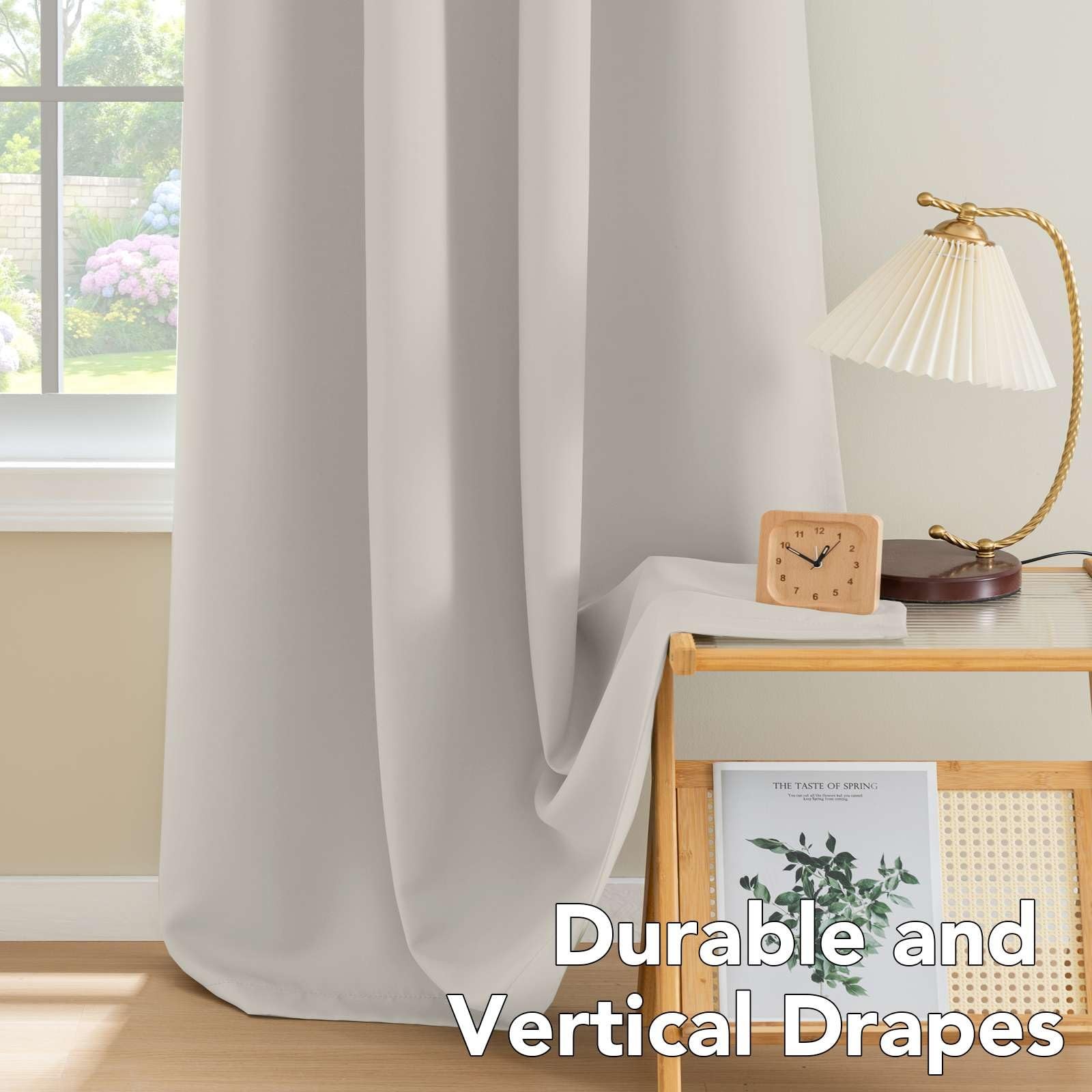 H.VERSAILTEX Blackout Curtains for 42″W x 63″L (Pack of 2), Ivory/Cream
