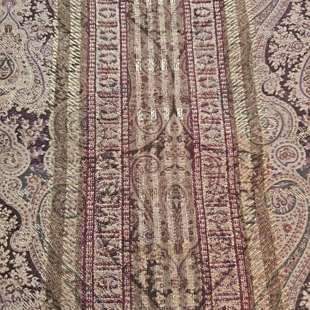 2 Croscill Tangier Paisley Damask Curtain Panels Gold Brown Lined 40×86 Weighted