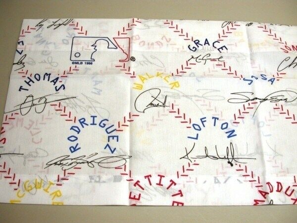 Baseball Legends Valance w/ Names & Signatures ~ Multi ~ 15 x 84 In **NEW**