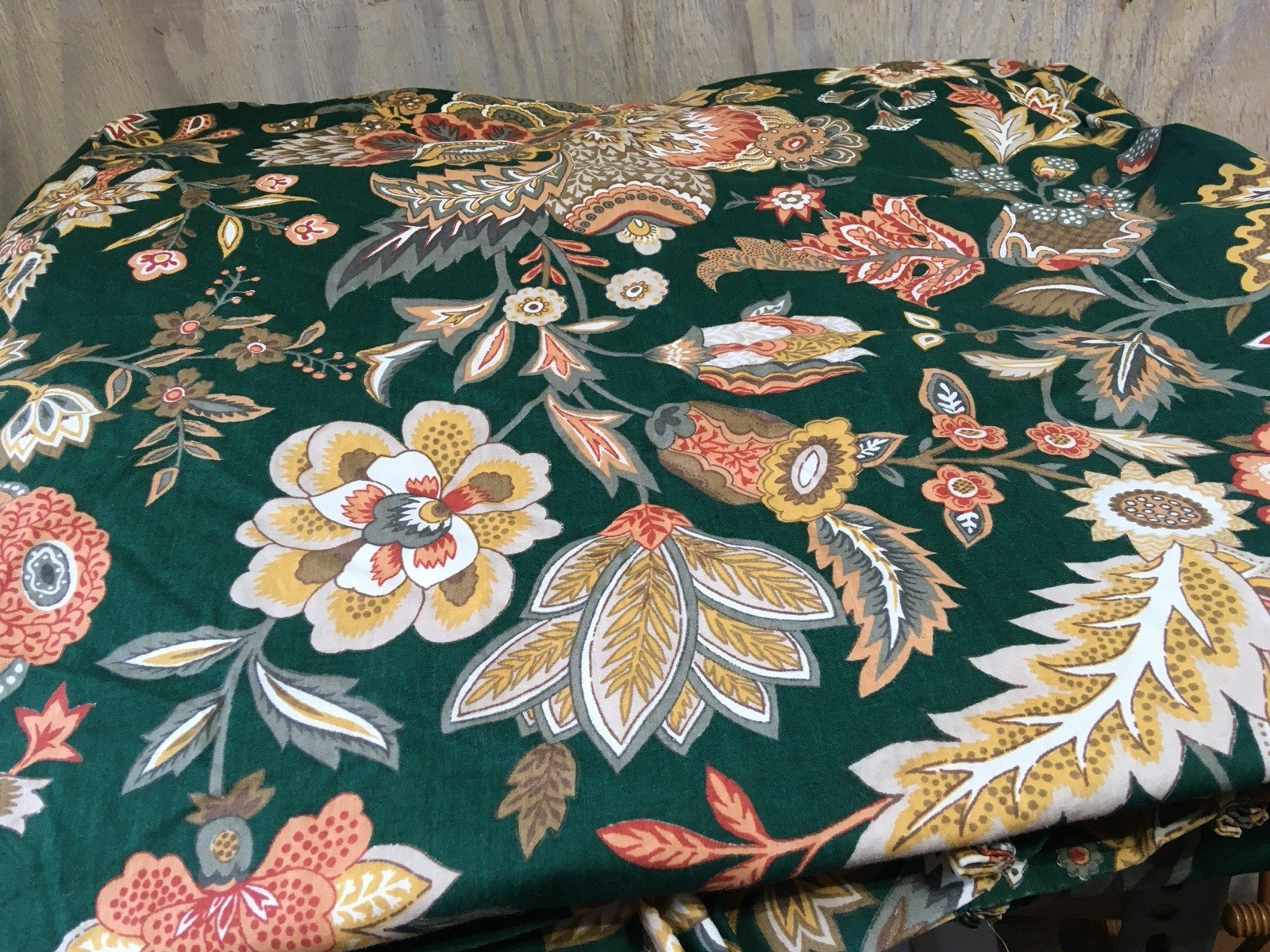 Vintage Pinch Pleat Lined Paisley Print 46” X 84” Curtains Drapery Panel X 2