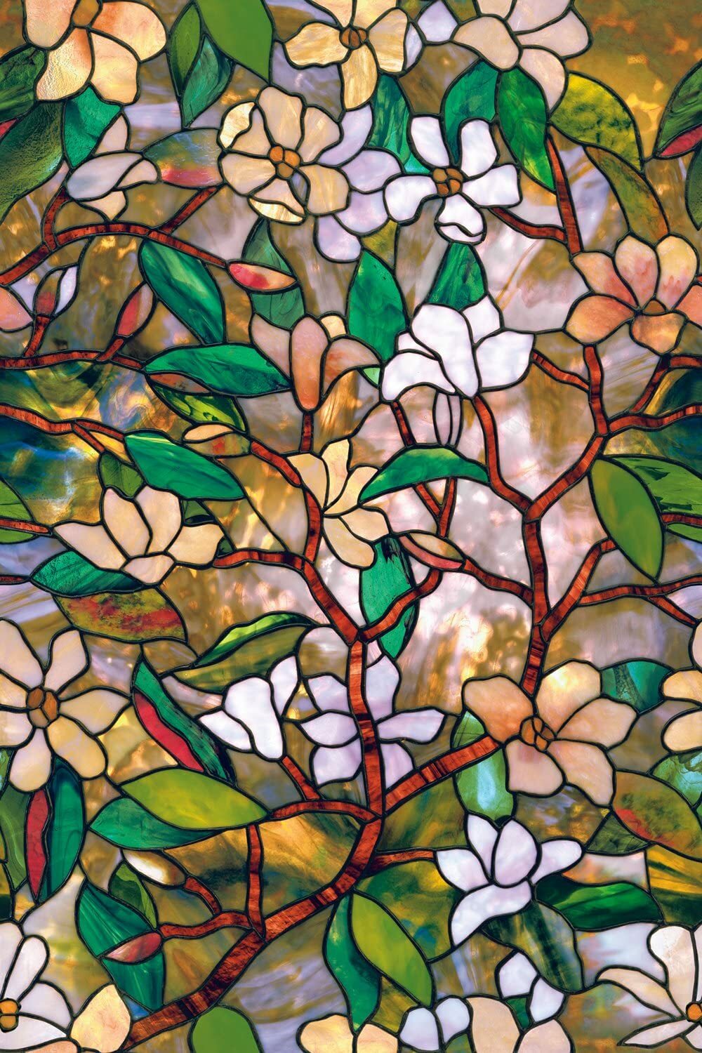 Decorative Privacy Window Film Stained Glass Static Cling No Non Adhesive Roll