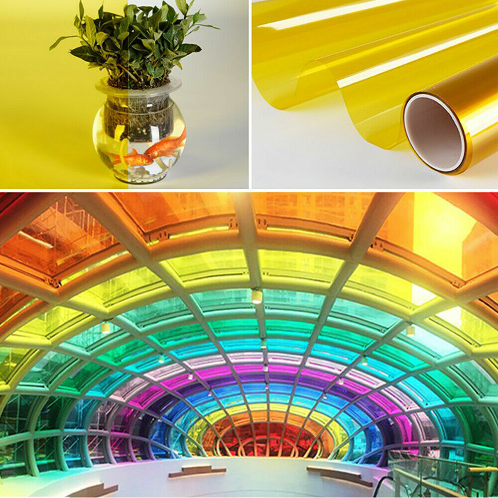Colored Window Films Self Adhesive Window Glass Tint Vinyl Anti UV 23.6″x39.3″