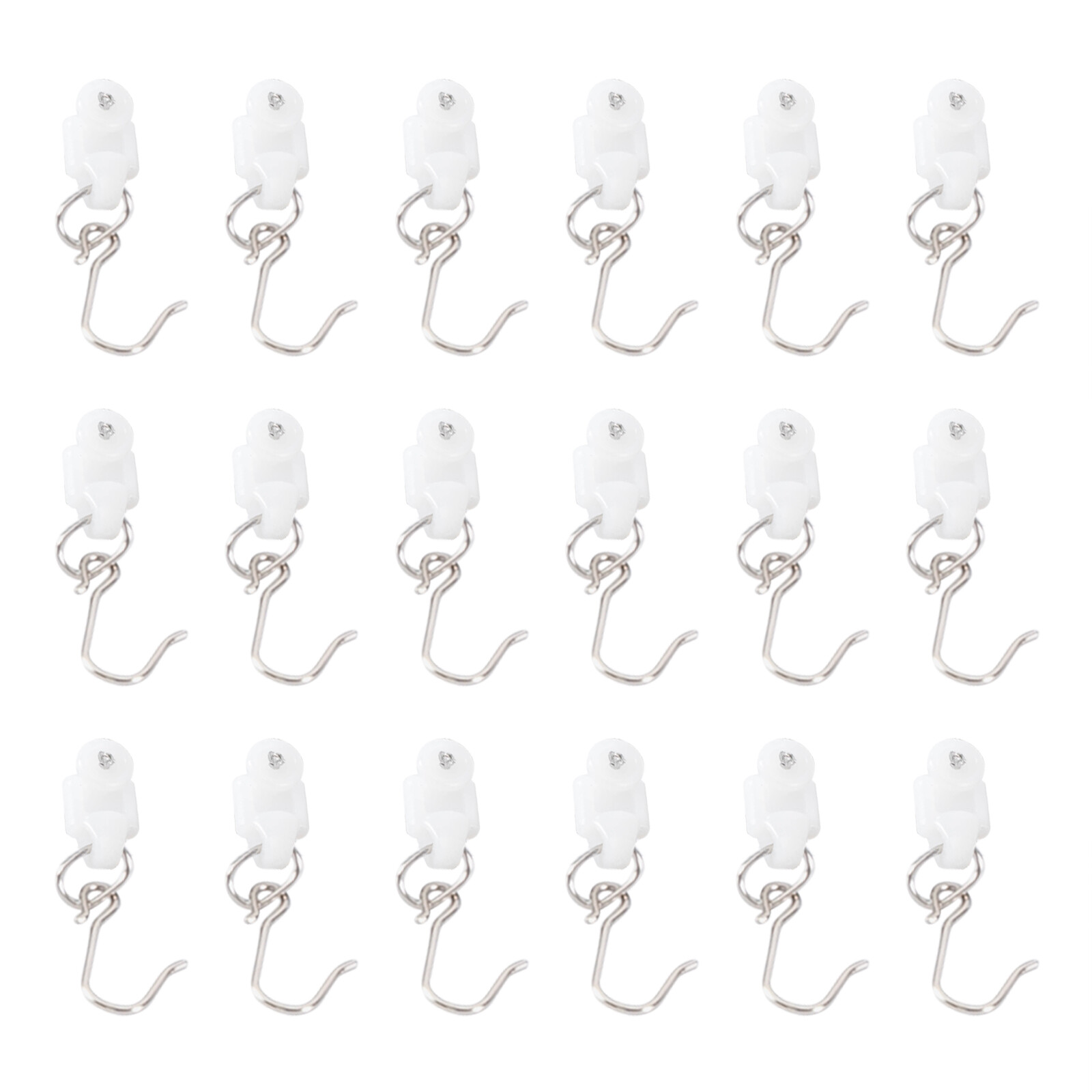 Ceiling Mounted Curtain Track Kit w/ Hooks 3ft-6ft Curtain Track for Space,White