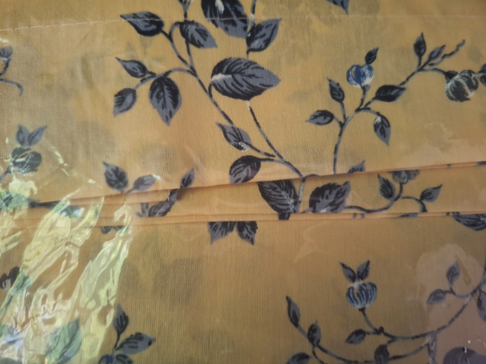 Blue Rose Toile Style Ruffled Valance by A.L. Ellis Inc 60”