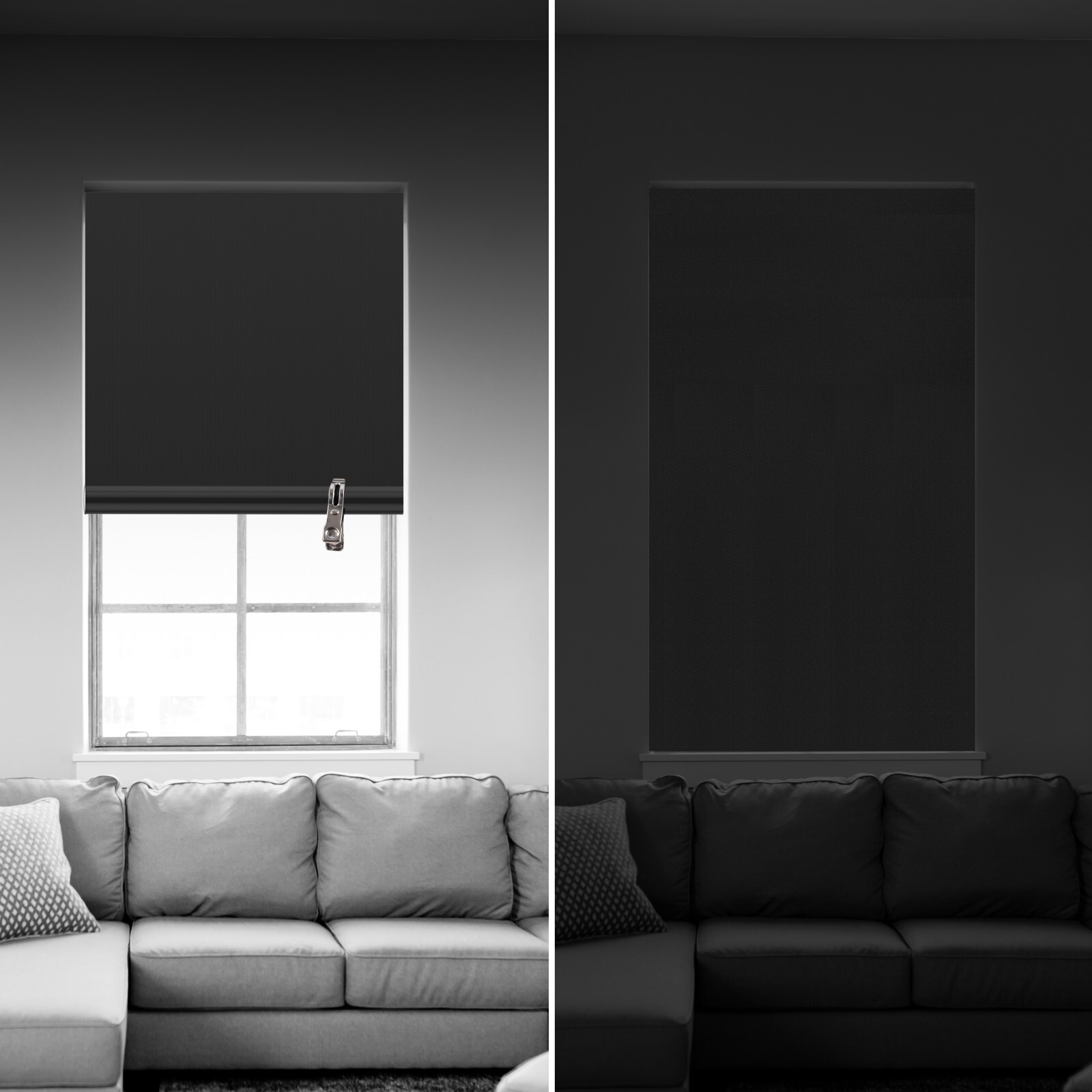 Blackout Roller Shades UV Protection Privacy DIY Blinds for Bedroom Media Room