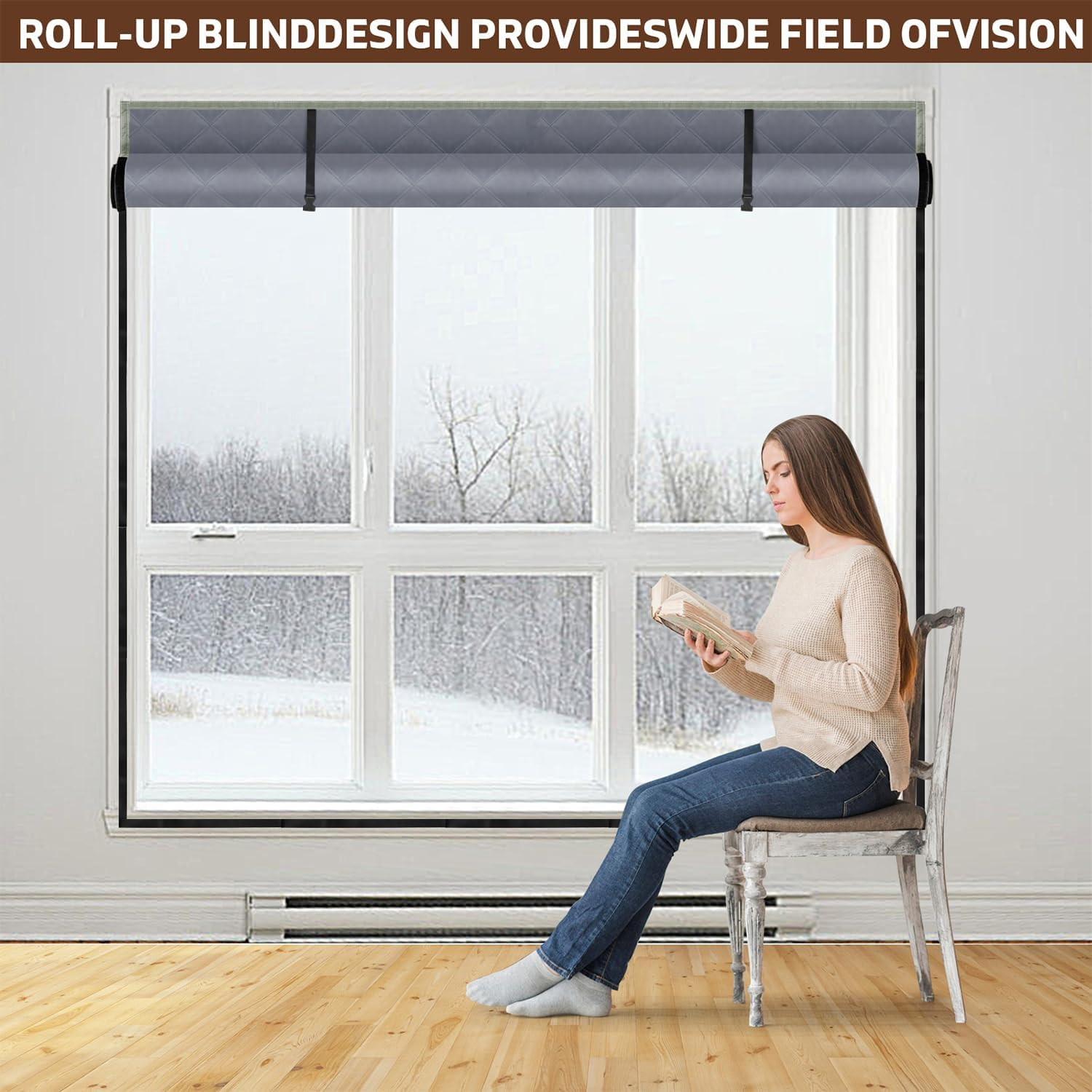 Insulated Thermal Window Cover 26″ x 38″ – Reusable Waterproof Oxford Cloth