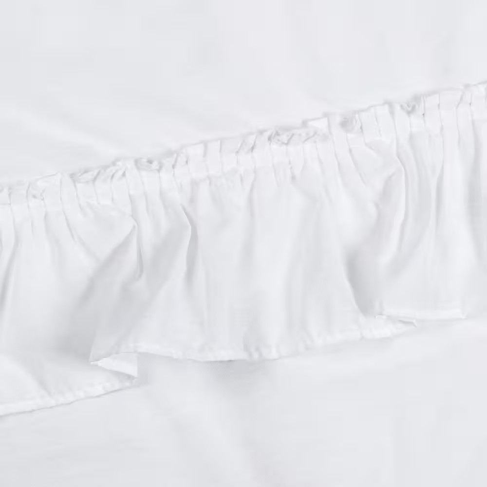 Stacey 38 In. L Polyester/Cotton Swag Valance Pair in White
