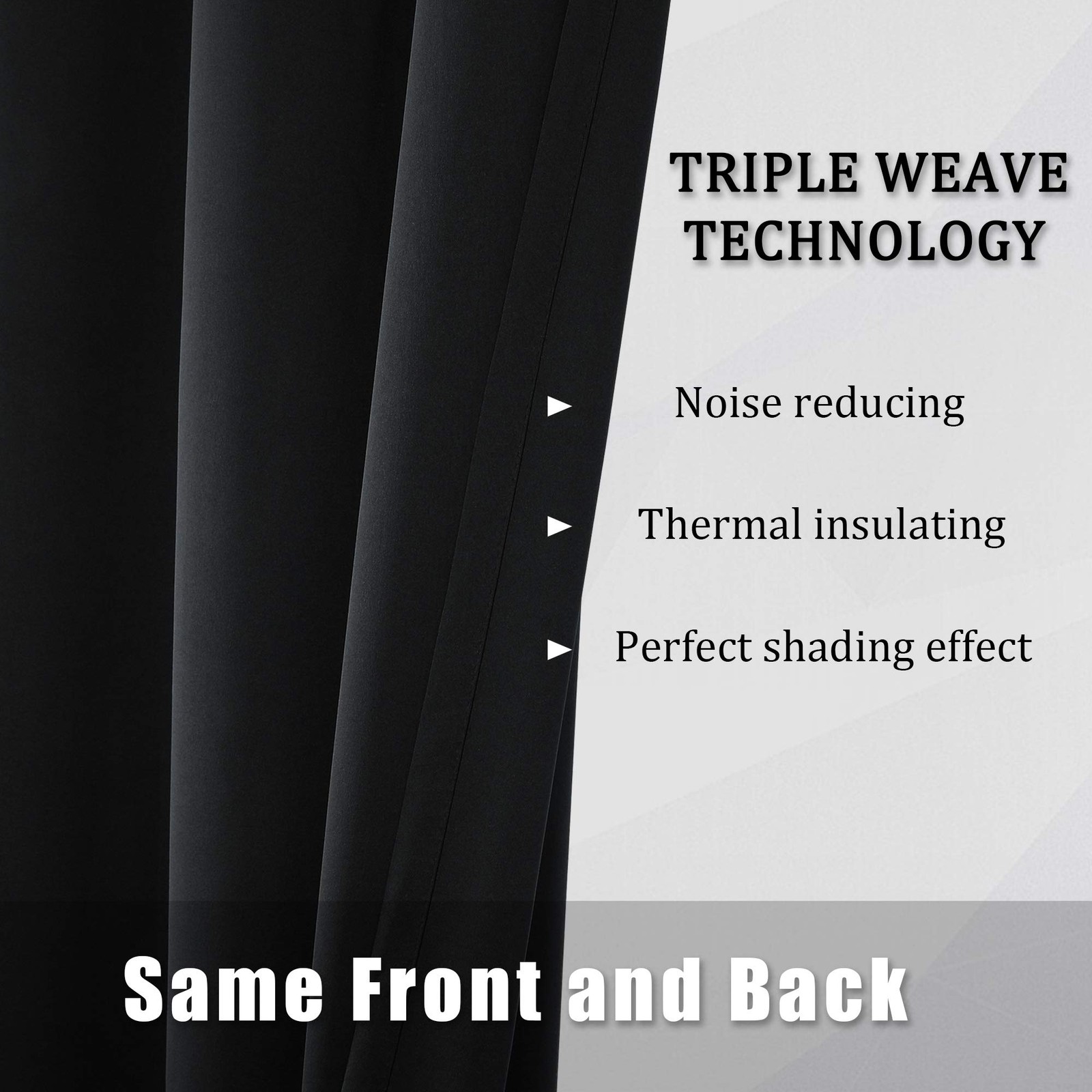 DUALIFE Black Out Doorway Curtains 80 Inches 34″W x 80″L (Pack of 2),