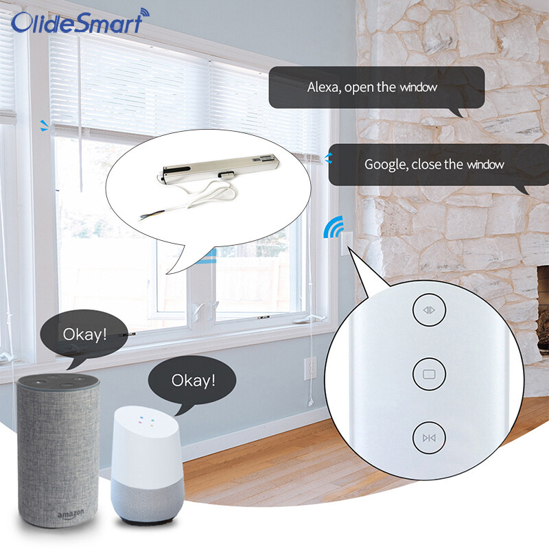 Olide Smart Adjustable Stroke Automatic Window Opener Work With Alexa